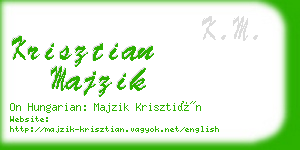 krisztian majzik business card